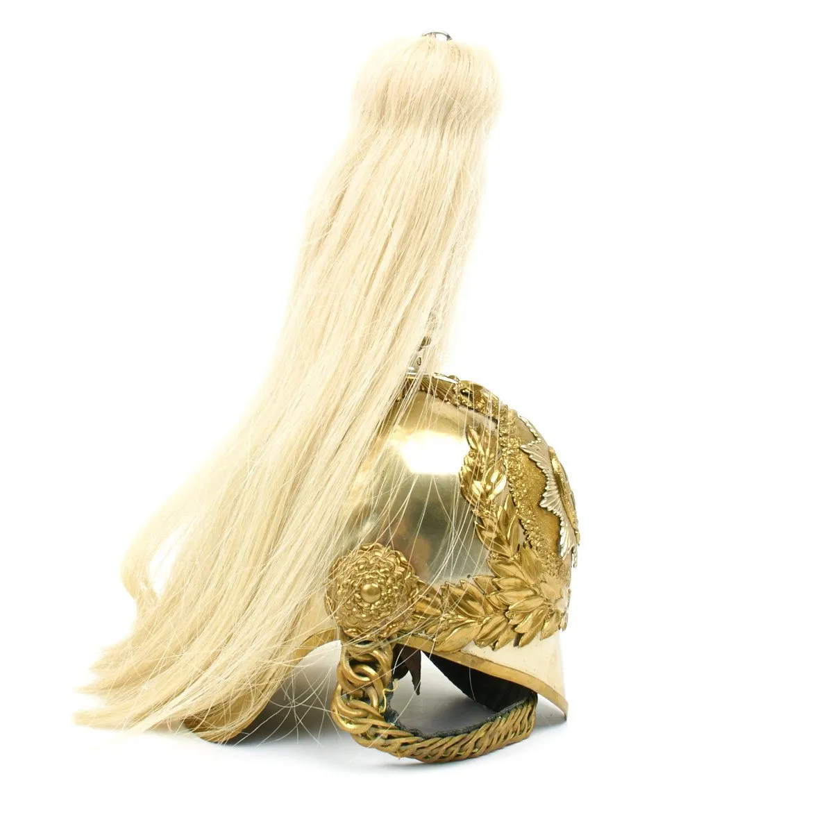 Original British Household Cavalry Life Guard Parade Helmet with White Plume