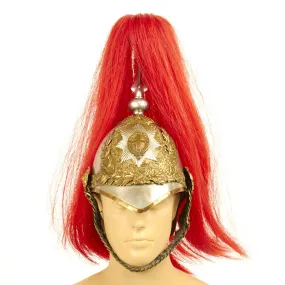 Original British King Edward 7th Blues Horse Guard Household Cavalry Helmet- Circa 1902
