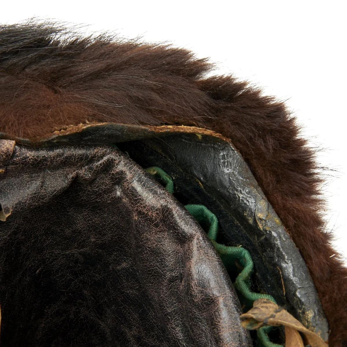 Original British Pre-WWI Named Royal Fusiliers Officer's Bearskin Helmet in Metal Transport Case