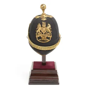 Original British Pre-WWI Royal Artillery Ball Top Blue Cloth Officer Helmet - Dated 1901
