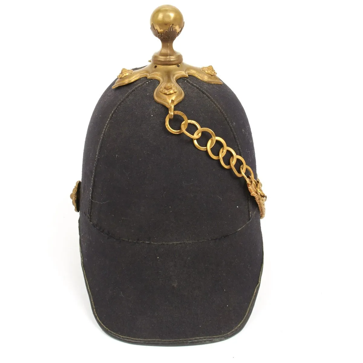 Original British Pre-WWI Royal Artillery Blue Cloth Officer Helmet by Robinson & Steele
