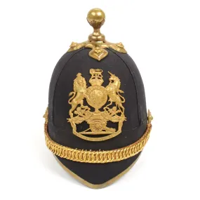 Original British Pre-WWI Royal Artillery Blue Cloth Officer Helmet by Robinson & Steele