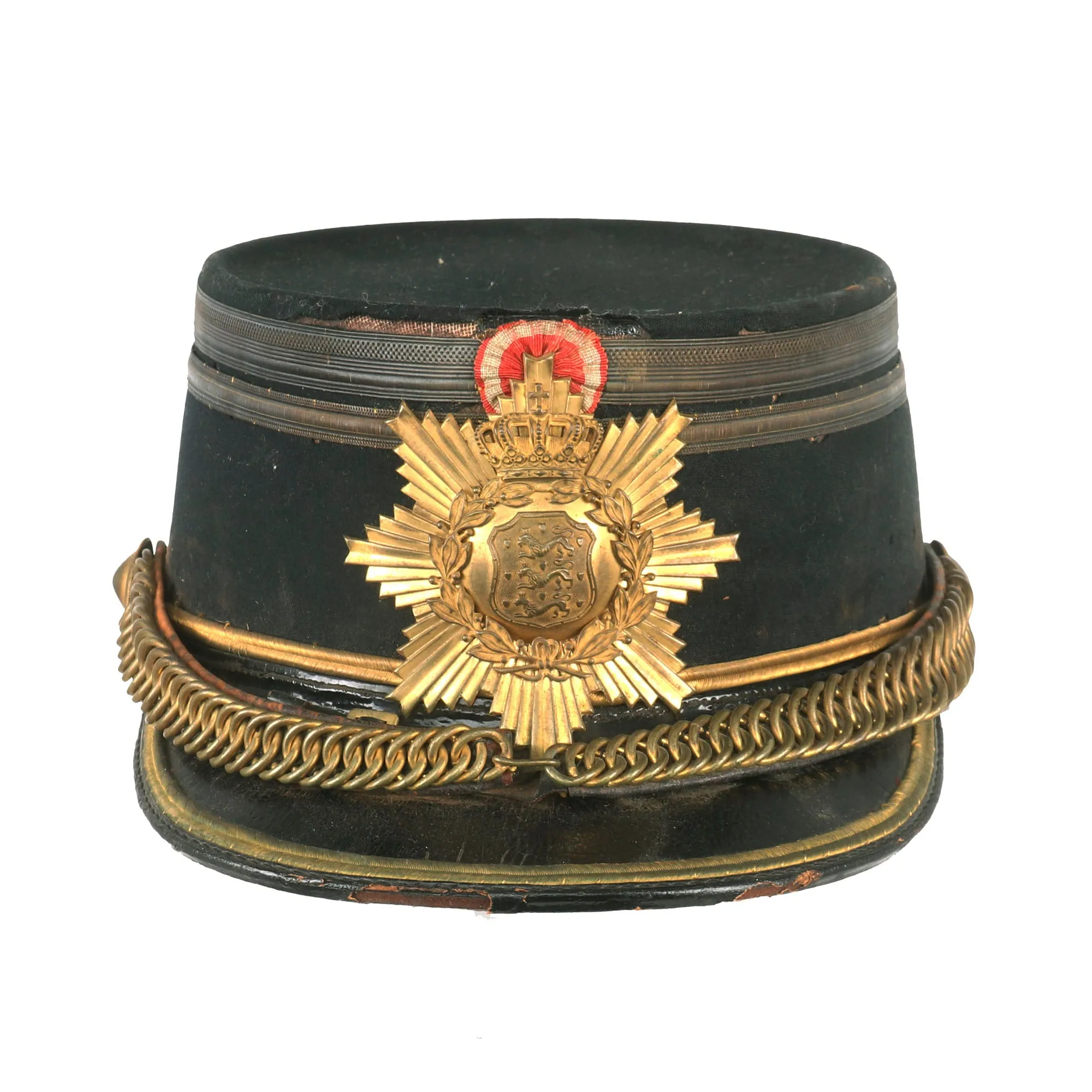 Original Danish 19th Century Named Officer Shako by Seifert & Norgaaro