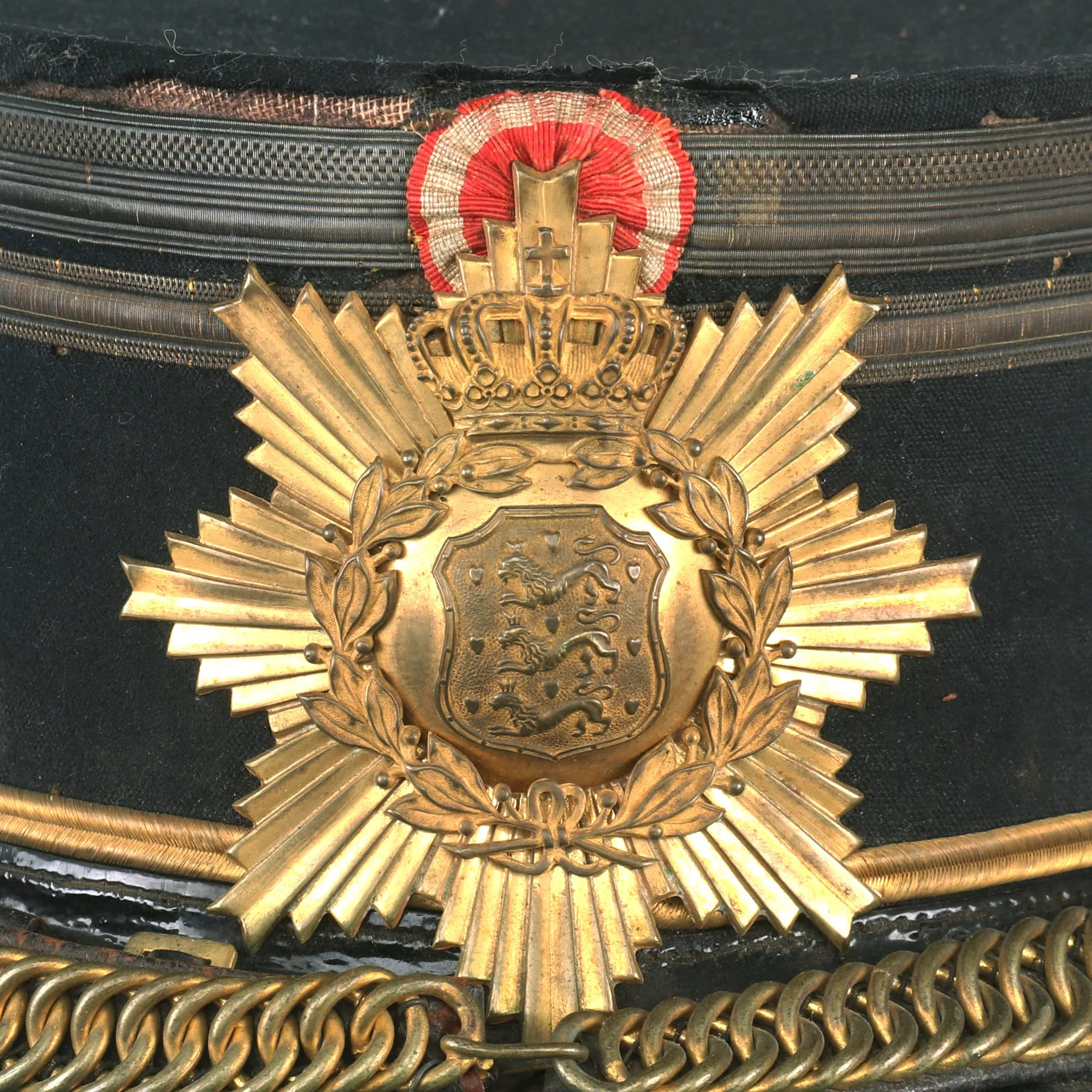 Original Danish 19th Century Named Officer Shako by Seifert & Norgaaro