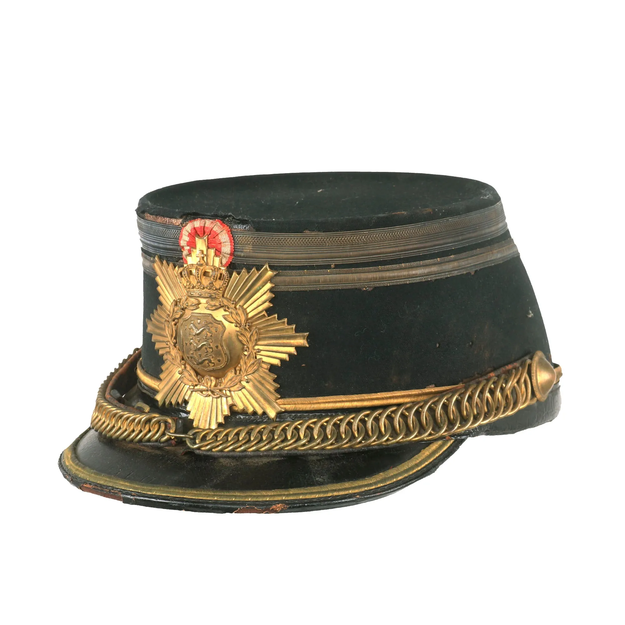 Original Danish 19th Century Named Officer Shako by Seifert & Norgaaro