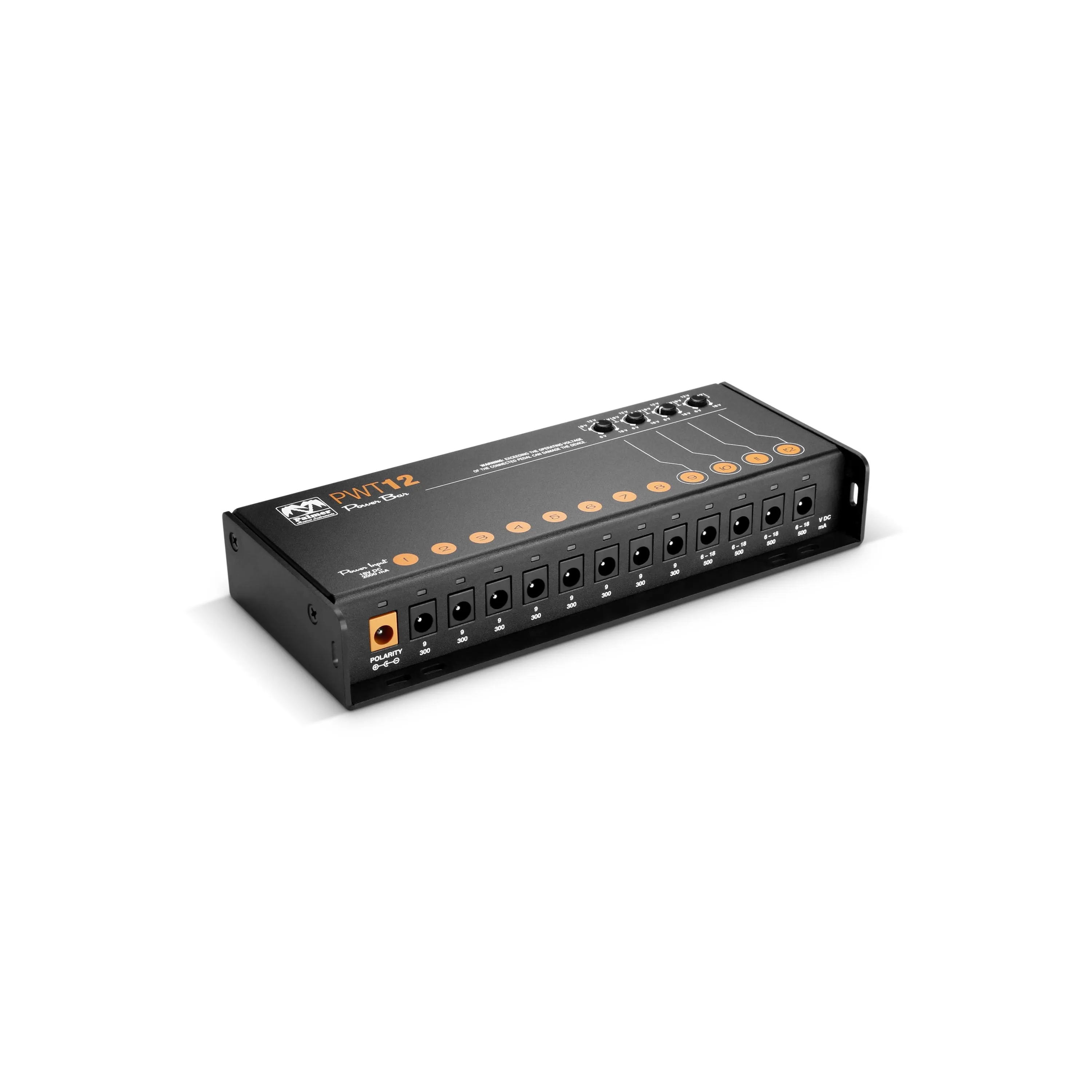 Palmer PAL-PWT12MK2 Universal 12-Outlet Pedalboard Power Supply