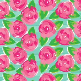 Patterned HTV - Floral Patterned Heat Transfer Vinyl, Watercolor Roses Heat Transfer Vinyl, Patterned HTV With Transfer Mask Included! 12x12" Sheet