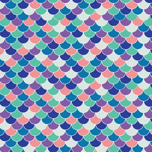 Patterned HTV - Mermaid Scales Patterned Heat Transfer Vinyl, Mermaid Scales Heat Transfer Vinyl, Patterned HTV With Transfer Mask Included! 12x12" Sheet