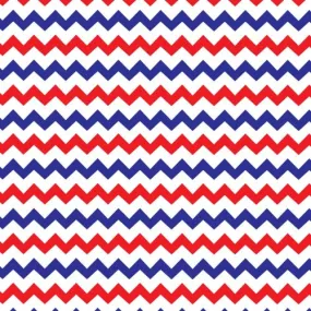 Patterned HTV - Red White & Blue Mini Chevron Patterned Heat Transfer Vinyl, Patriotic Chevron Heat Transfer Vinyl, Patterned HTV With Transfer Mask Included! 12x12" Sheet