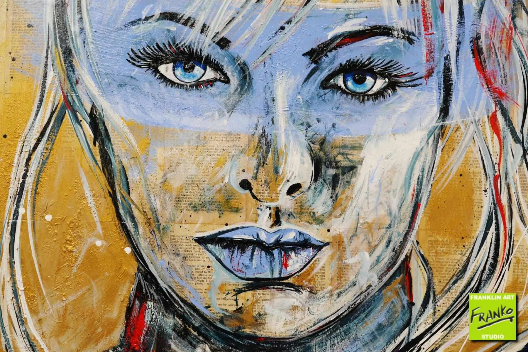 Peek A Boo 140cm x 100cm Nude Woman Vintage Book Pop art Painting (SOLD)