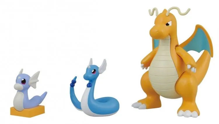 Pokemon Plamo Collection #030 Dratiny, Dragonair & Dragonite Evolution