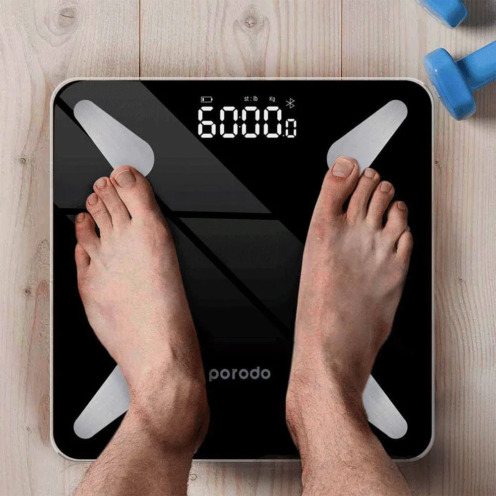 Porodo Lifestyle Bluetooth Smart Personal Scale PD-LSBSC-WH 180Kg - White