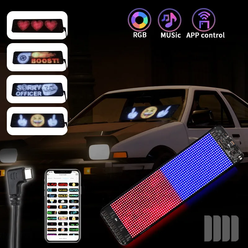 Programmable Car LED Sign LED Full-color Advertising Screen