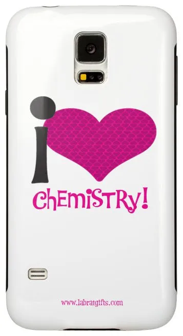"I ♥ Chemistry" - Protective Samsung Galaxy S5 Case (pink)