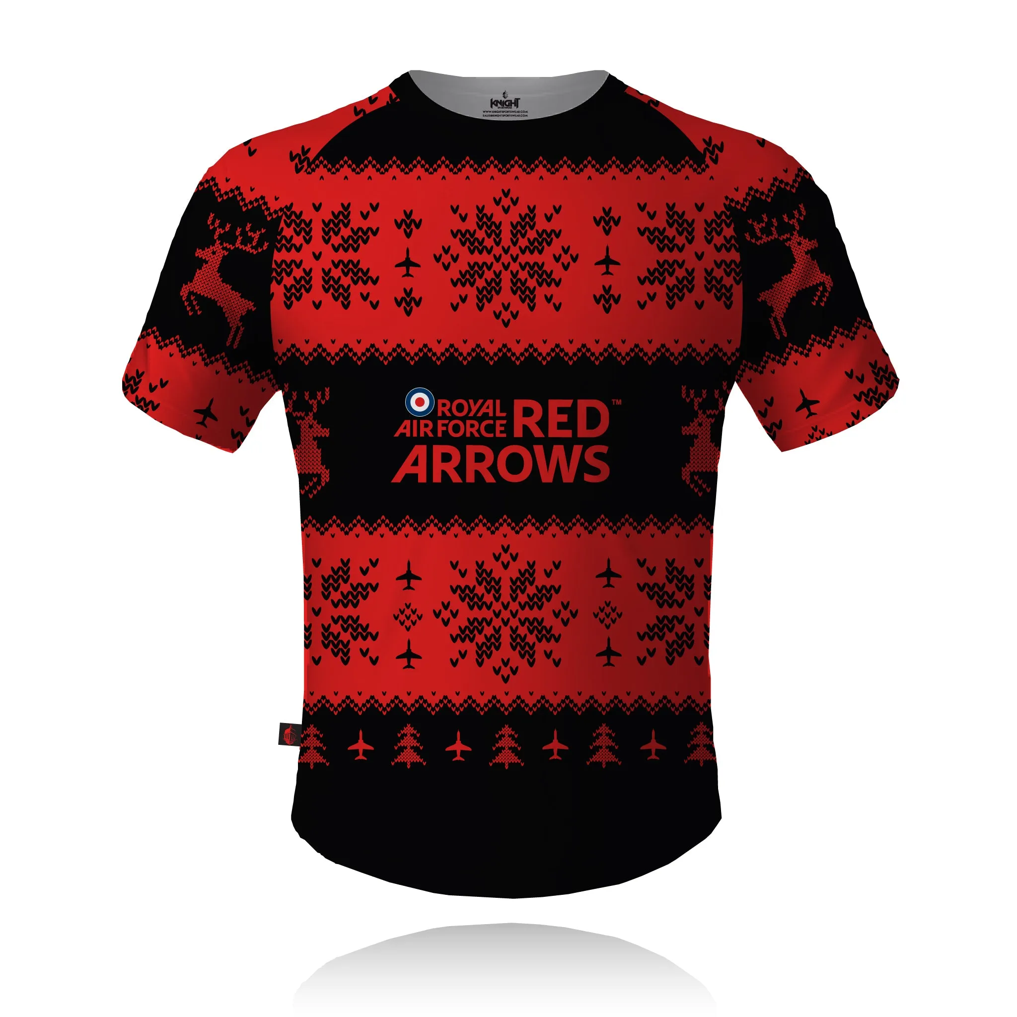 Red Arrows - Christmas Jumper (Black/Red) - Tech Tee
