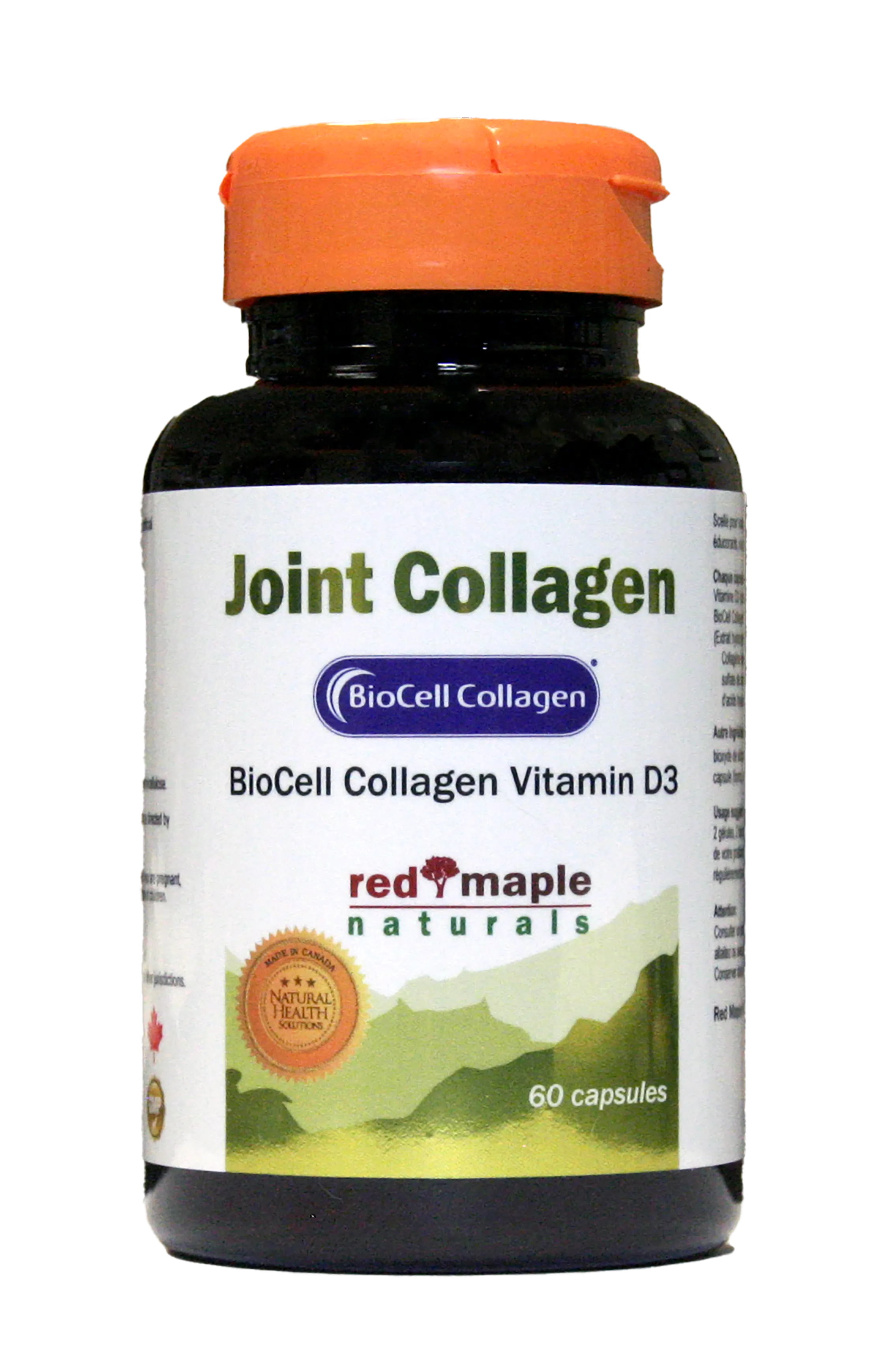 Red Maple Naturals BioCell Joint Collagen 500mg  D3, 60 capsules