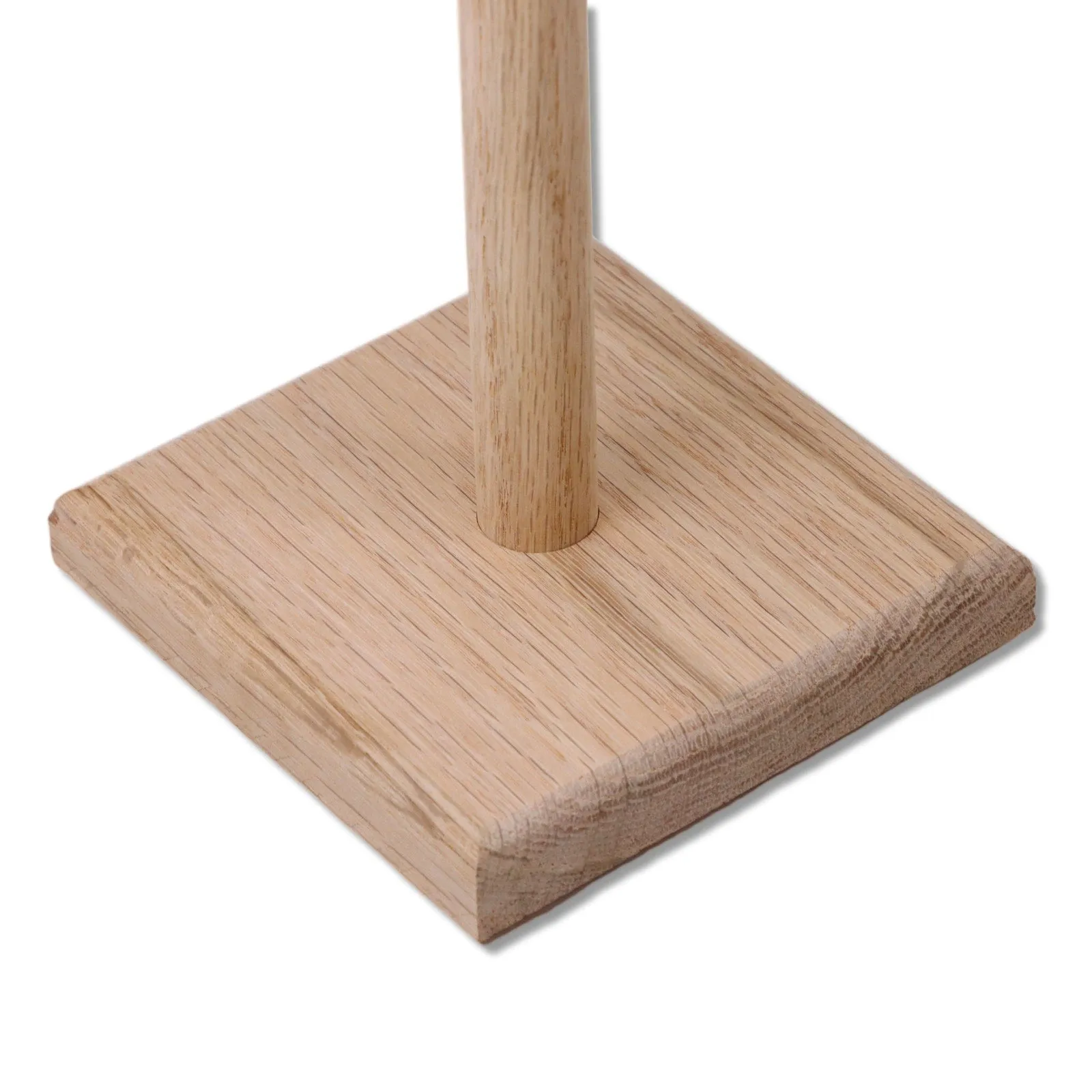 Red Oak Wooden T Bar Necklace Jewelry Display Stand USA 10" W 20" Bar to Base