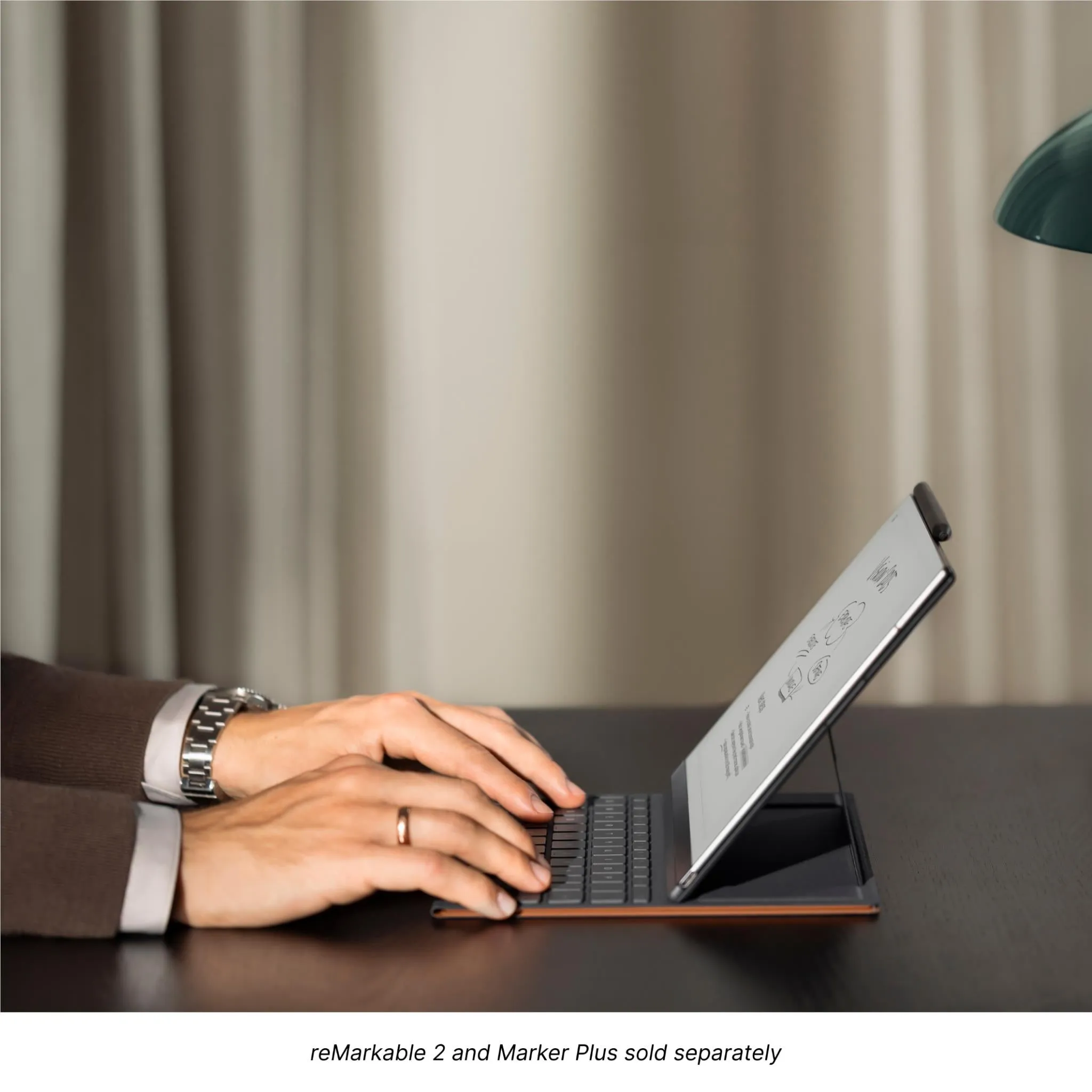 reMarkable Type Folio Keyboard Cover for reMarkable 2 Paper Tablet(Sepia Brown)