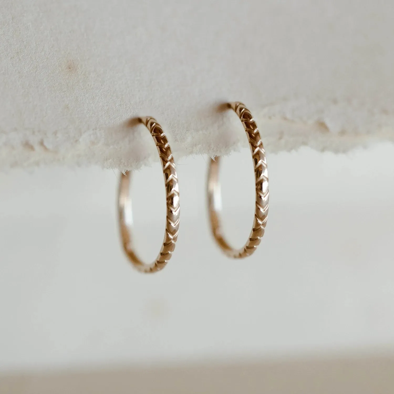 revival snake hoop - 14k yellow gold