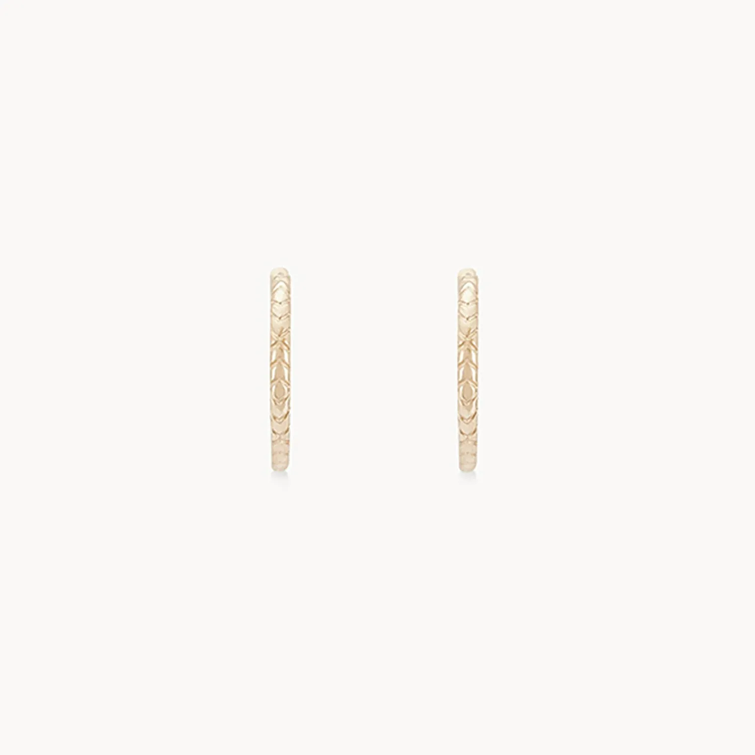 revival snake hoop - 14k yellow gold