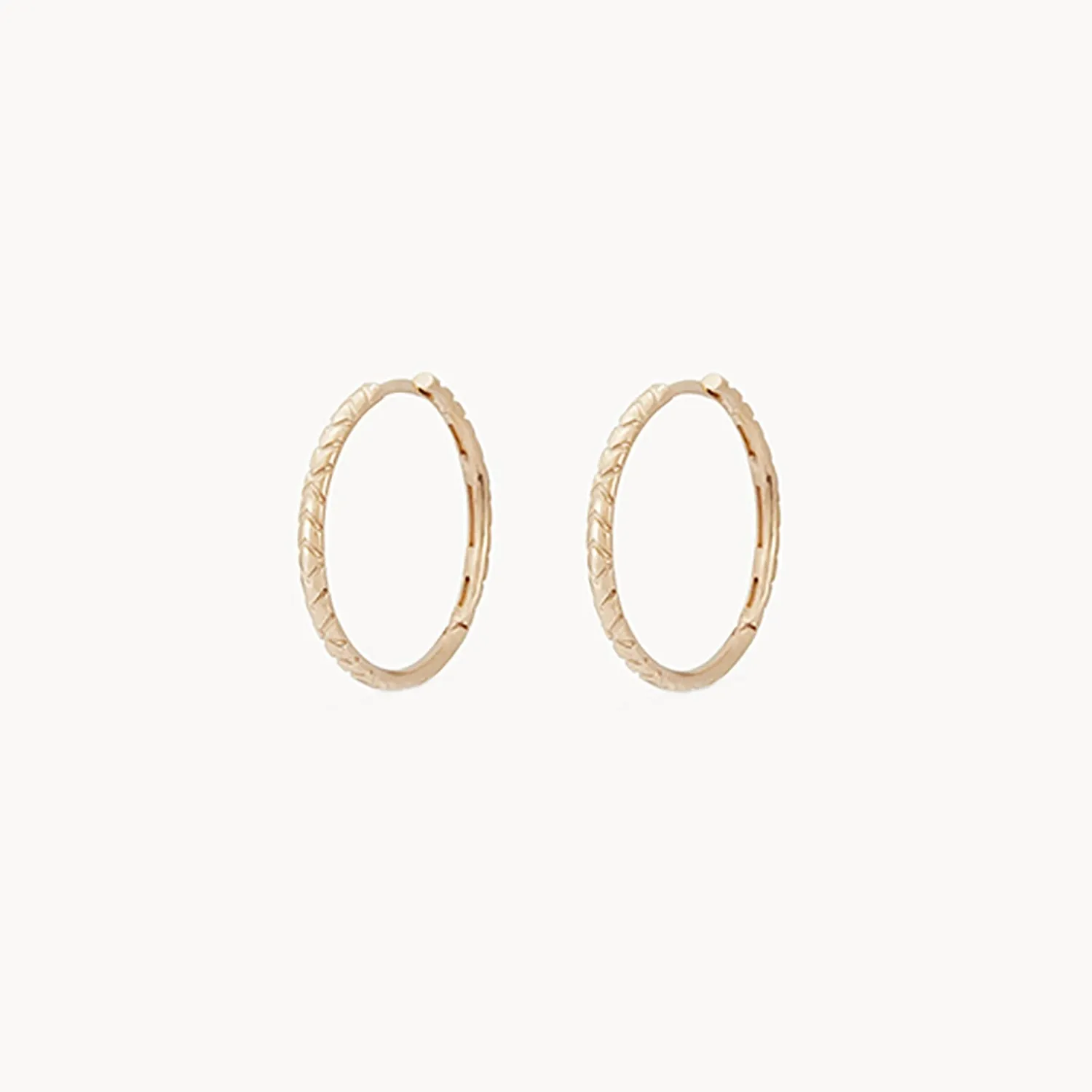 revival snake hoop - 14k yellow gold