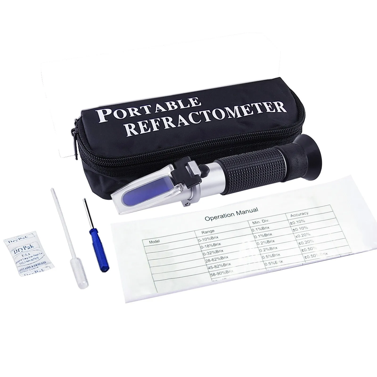 RSG-100ATC Handheld 0-32% ATC Brix & Beer Refractometer Sugar Wine Wort SG