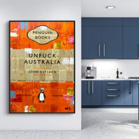 Say G'day 140cm x 100cm Australiana Urban Pop Book Club Painting