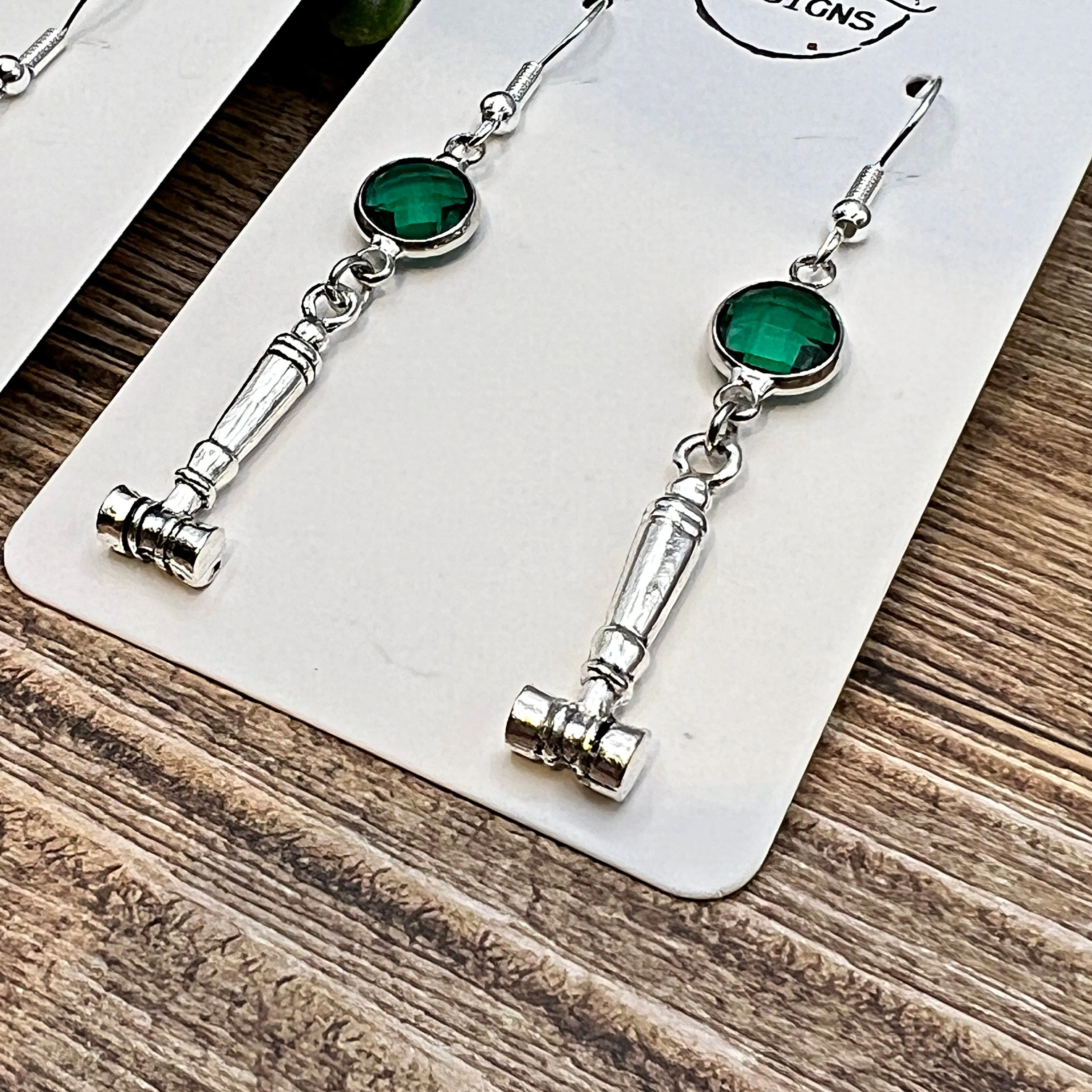 Scales of Justice / Gavel Birthstone  Earrings, Hypoallergenic Gift Law Student, Graduate, Lawyer, Attorney, Legal