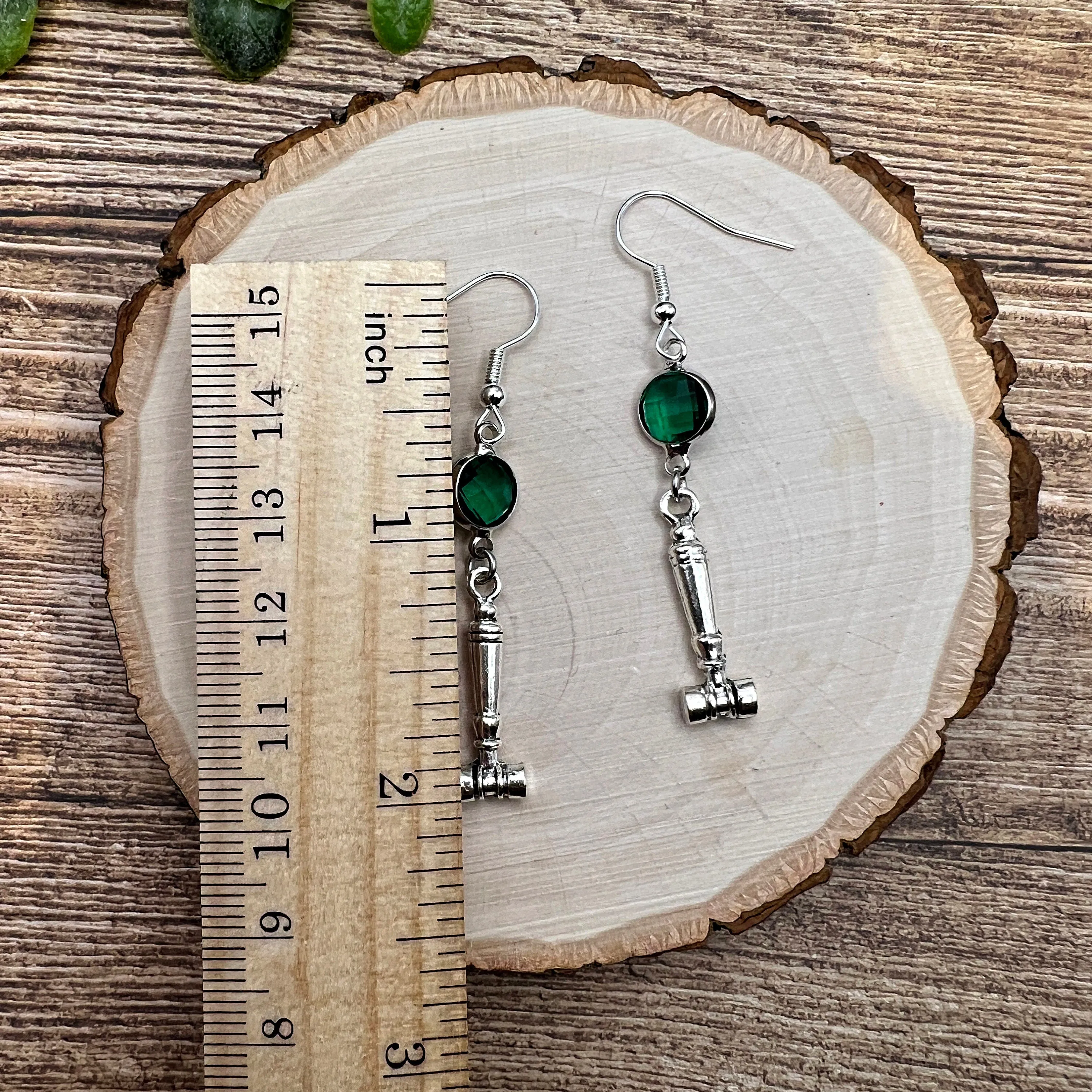 Scales of Justice / Gavel Birthstone  Earrings, Hypoallergenic Gift Law Student, Graduate, Lawyer, Attorney, Legal