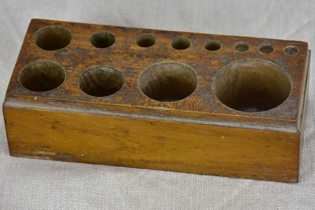 Set of twelve antique French weights for scales - 1-500g