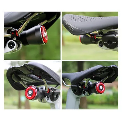 style: Seat cushion - Smart Brake Tail Light Bicycle Usb