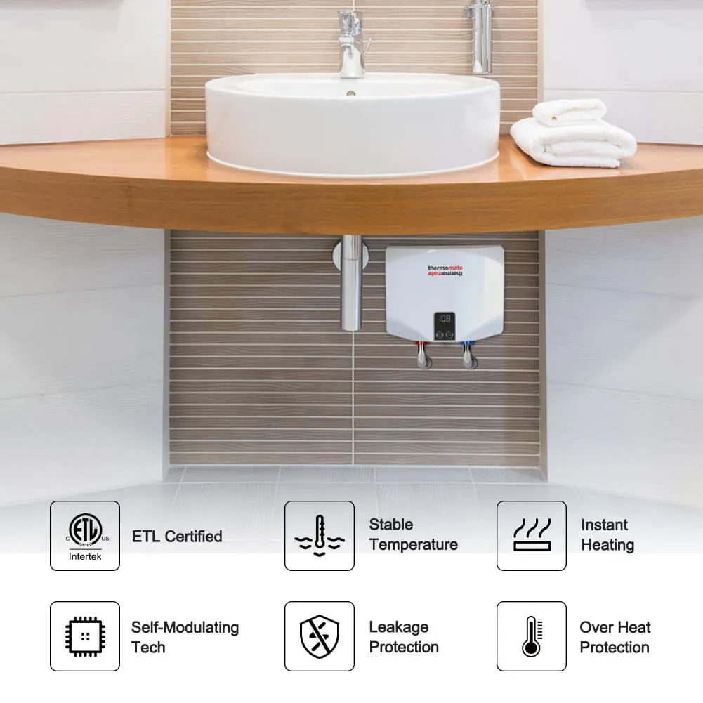 Tankless Electric On Demand Hot Water Heater - 120V | 3.5kW