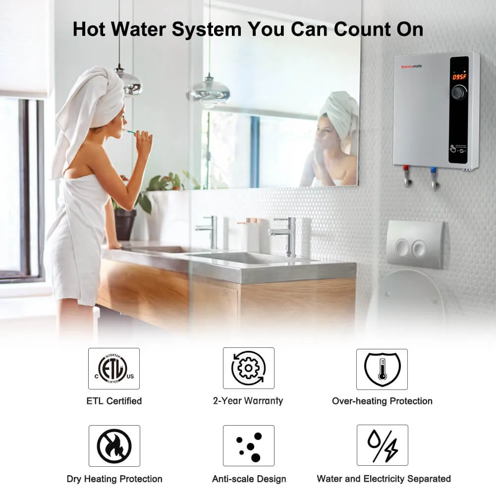 Tankless Electric On Demand Instant Hot Water Heater - 240V | 18kW