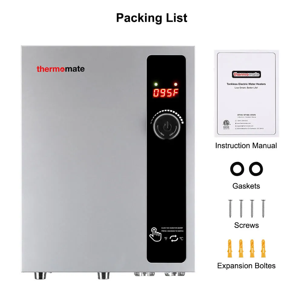 Tankless Electric On Demand Instant Hot Water Heater - 240V | 27kW