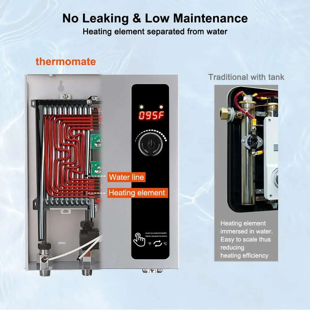 Tankless Electric On Demand Instant Hot Water Heater - 240V | 27kW