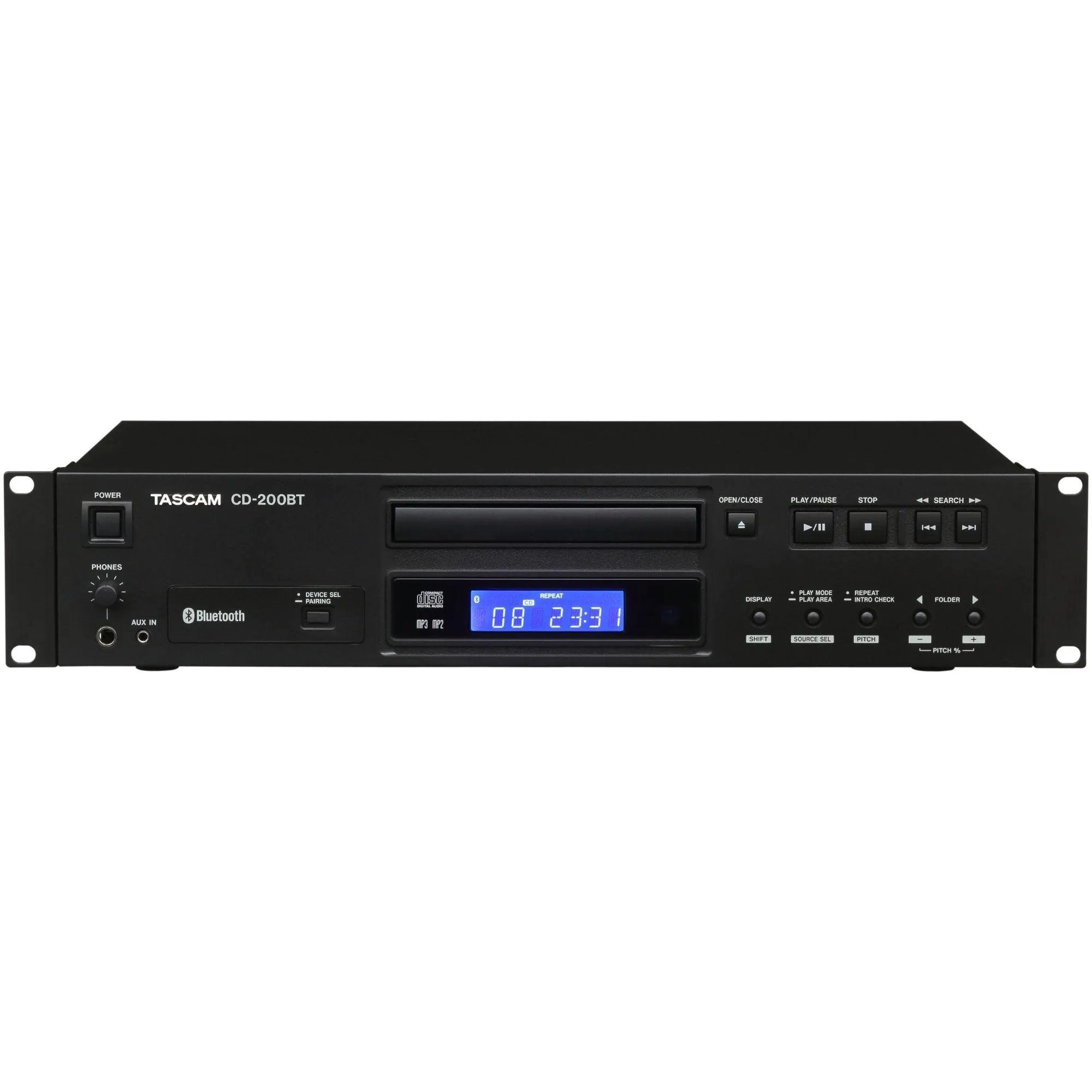 Tascam CD-200BT Rackmount Professional CD Player with Bluetooth Wireless