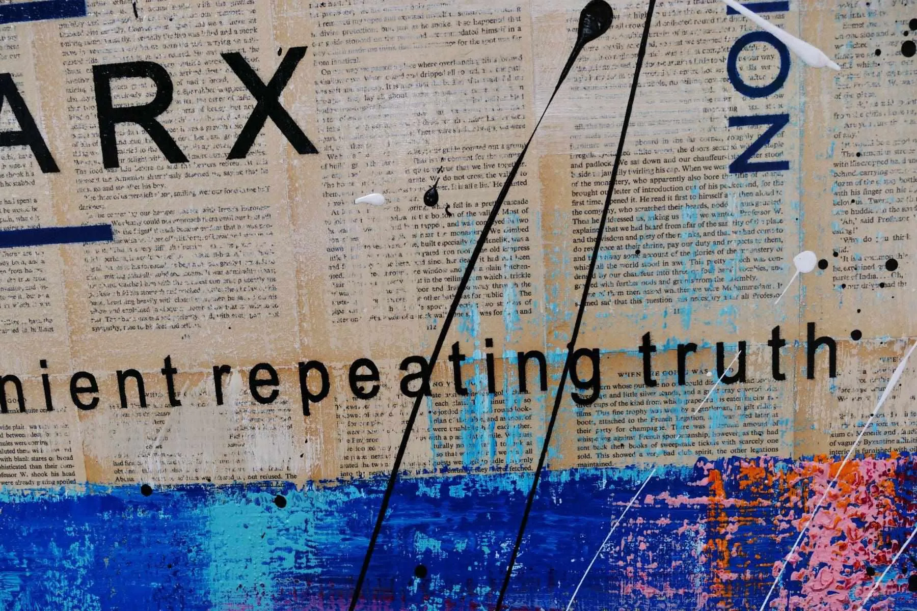 Taxing Times 140cm x 100cm Tax Time Urban Pop Book Club Painting (SOLD)