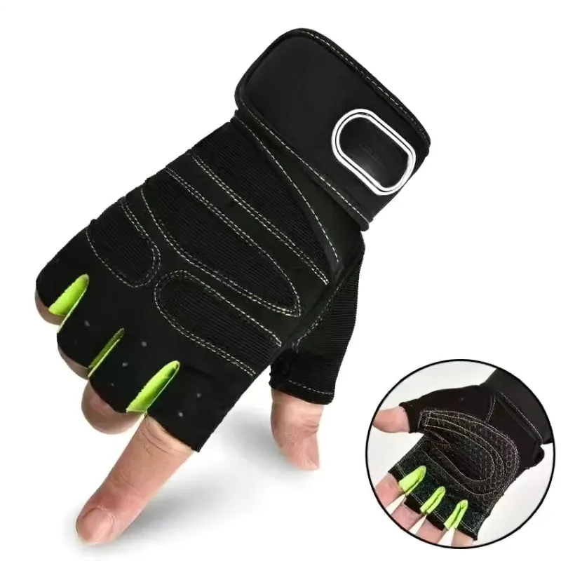 Teal Trim Gym Gloves with Wrist Support - SF2225