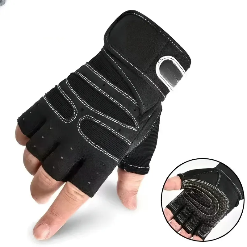 Teal Trim Gym Gloves with Wrist Support - SF2225
