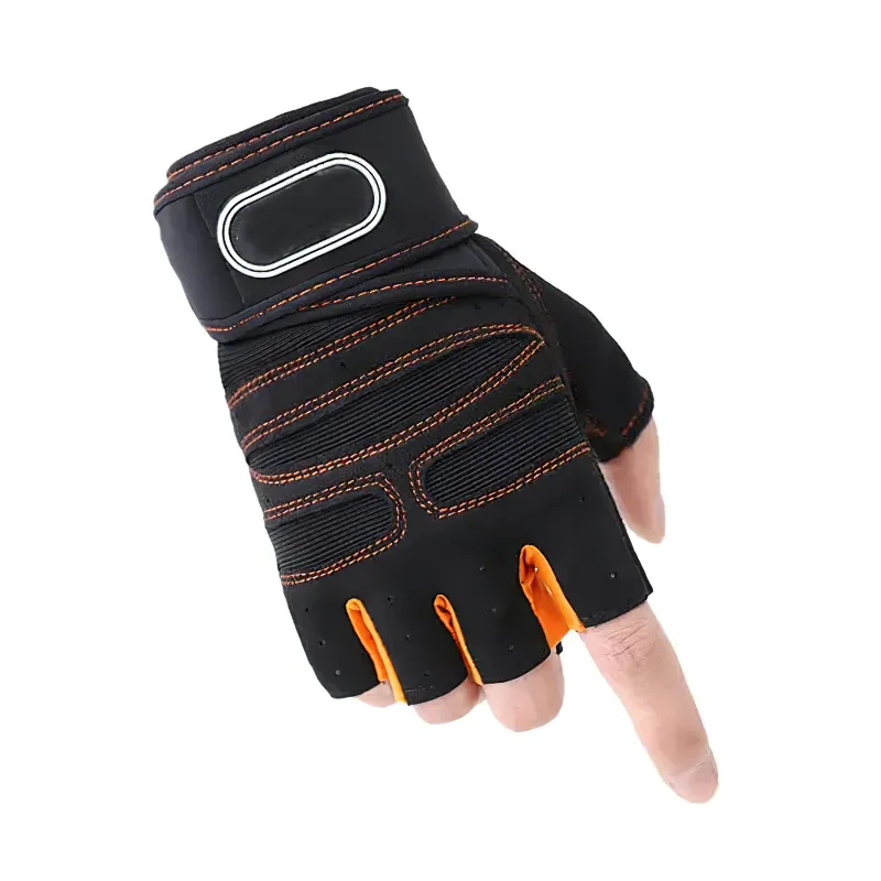 Teal Trim Gym Gloves with Wrist Support - SF2225