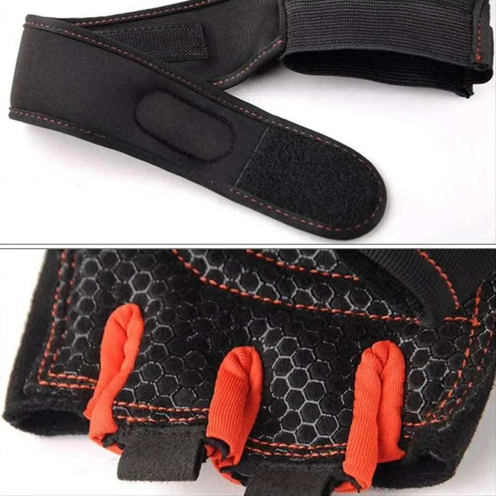 Teal Trim Gym Gloves with Wrist Support - SF2225