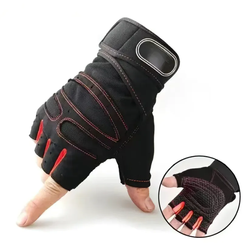 Teal Trim Gym Gloves with Wrist Support - SF2225