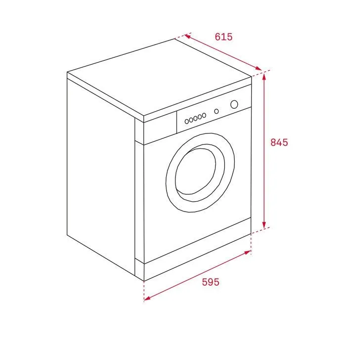 Teka TKS 850C Free Standing Condenser Dryer 8.0kg
