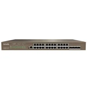 Tenda TEG5328P-24-410W L3 Managed Rackmount PoE Switch 24 Ports 10/100/1000Mbps   4 Ports Gigabit SFP   Console Port