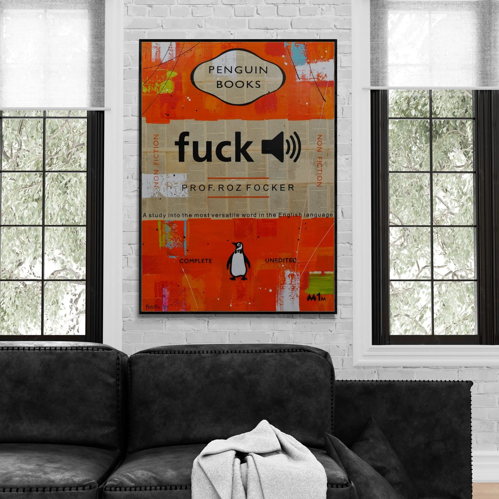 That Word 140cm x 100cm Fuck Urban Pop Book Club Painting (SOLD)