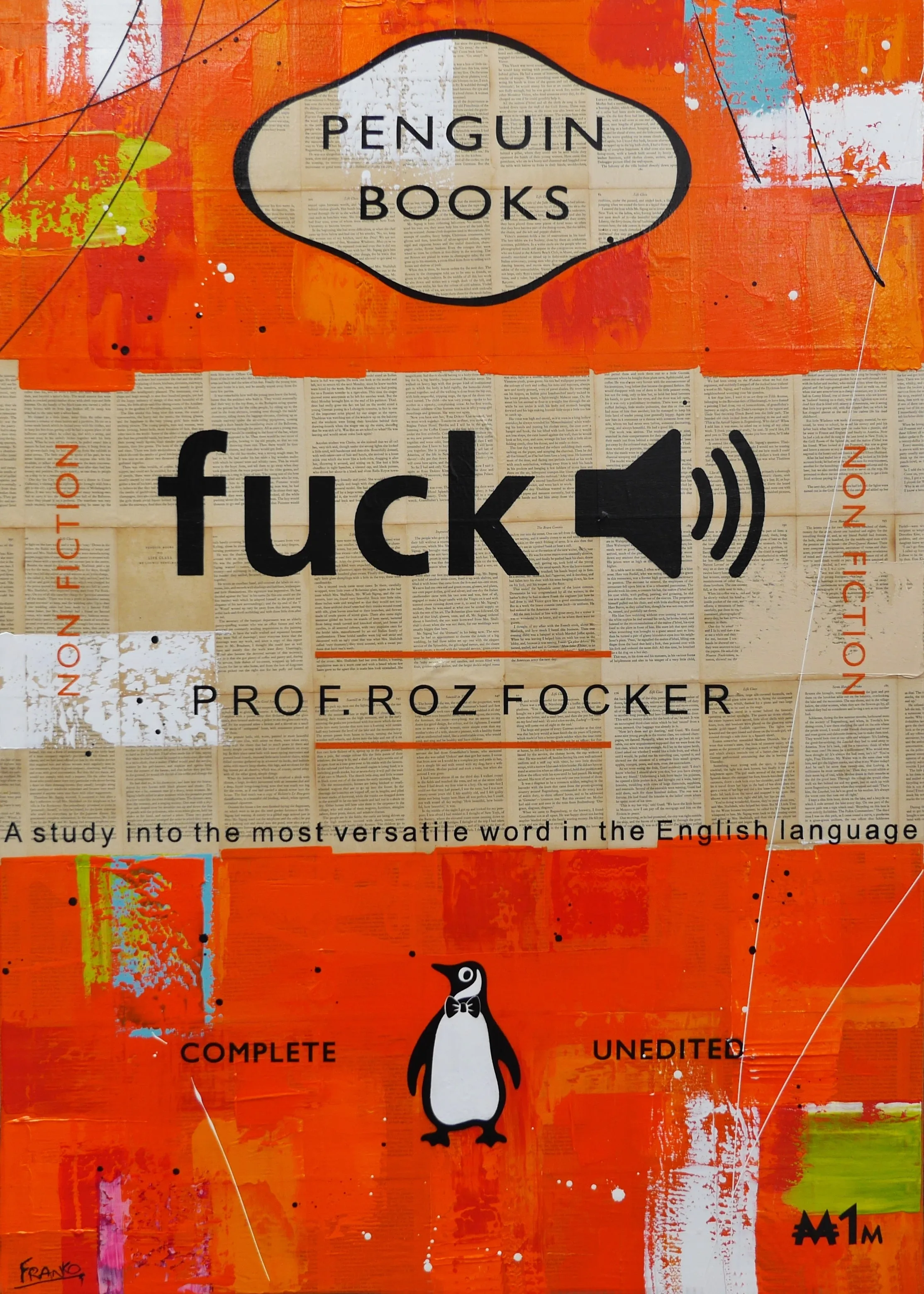 That Word 140cm x 100cm Fuck Urban Pop Book Club Painting (SOLD)
