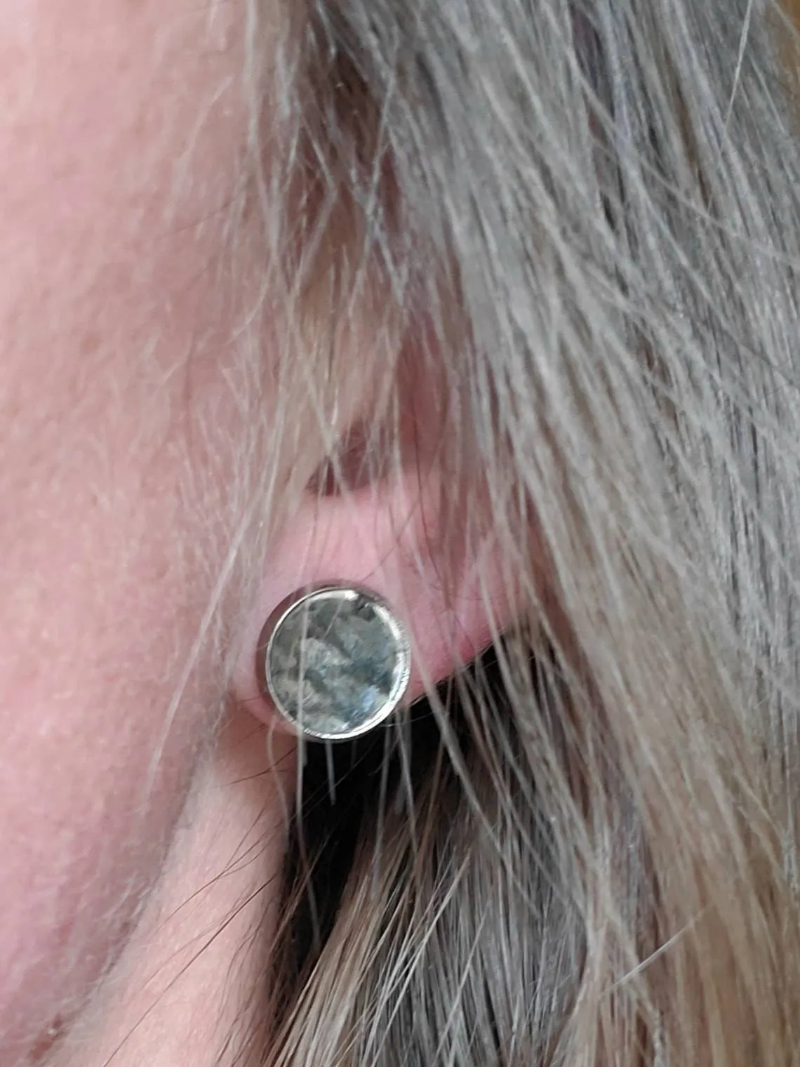 The Angela - Our Round Salmon Stud Earrings