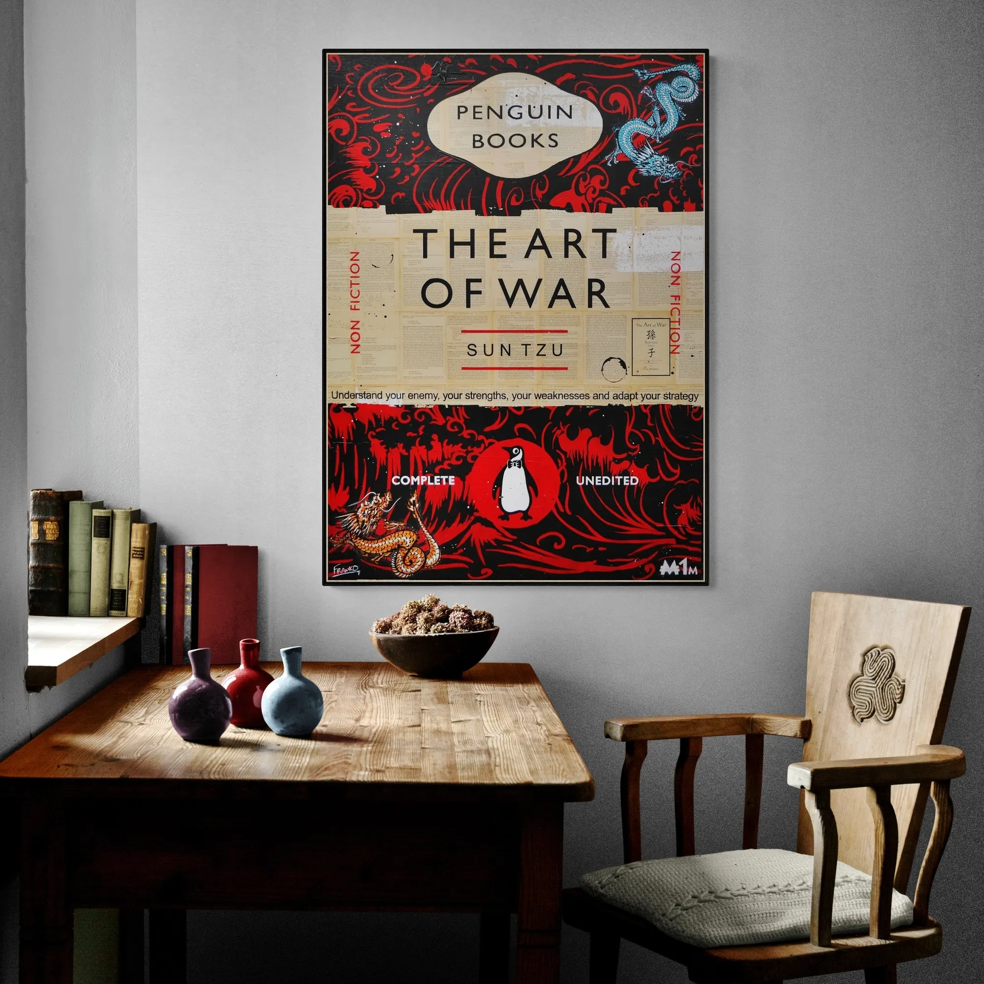 The Art 140cm x 100cm Urban Pop Book Club Painting (SOLD)