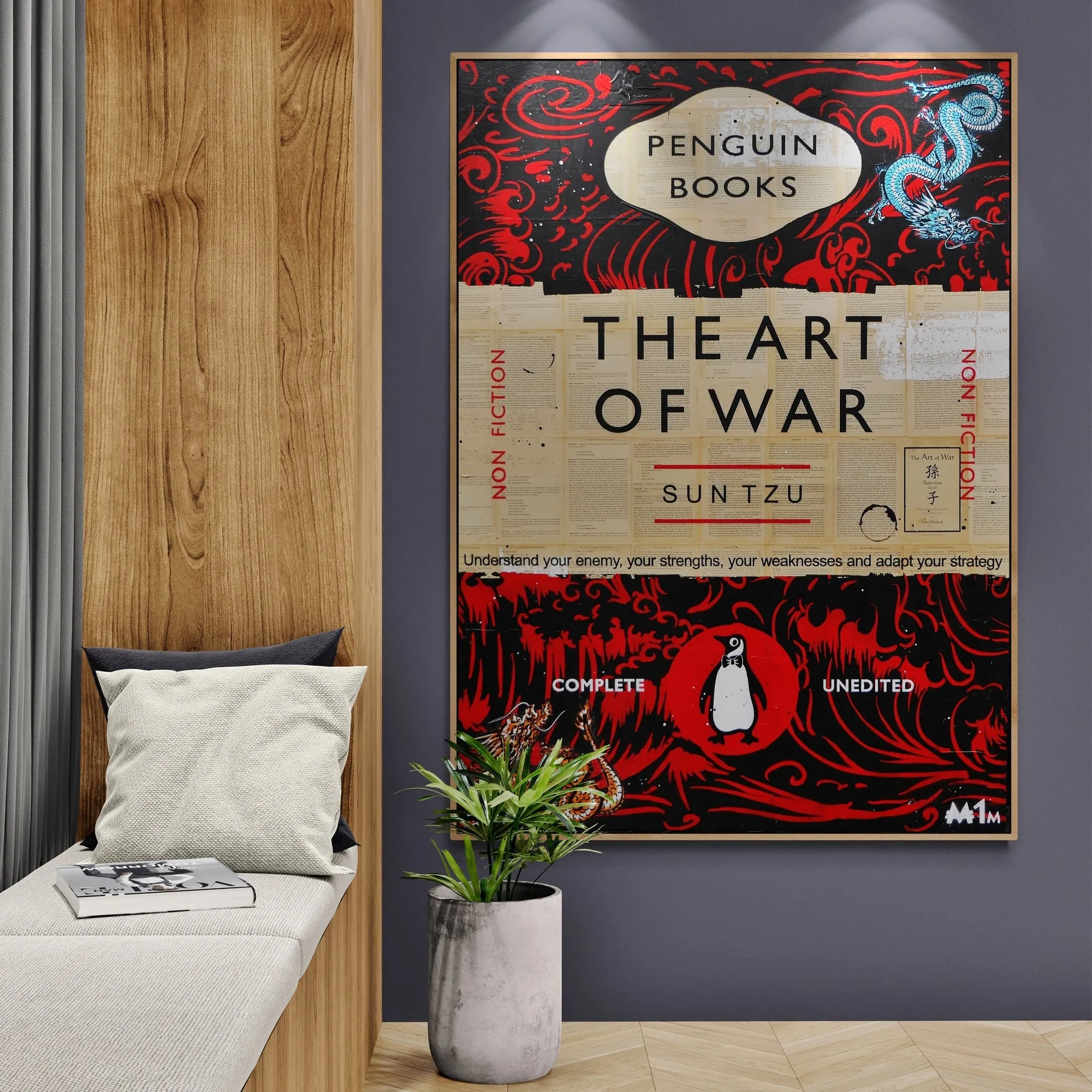 The Art 140cm x 100cm Urban Pop Book Club Painting (SOLD)