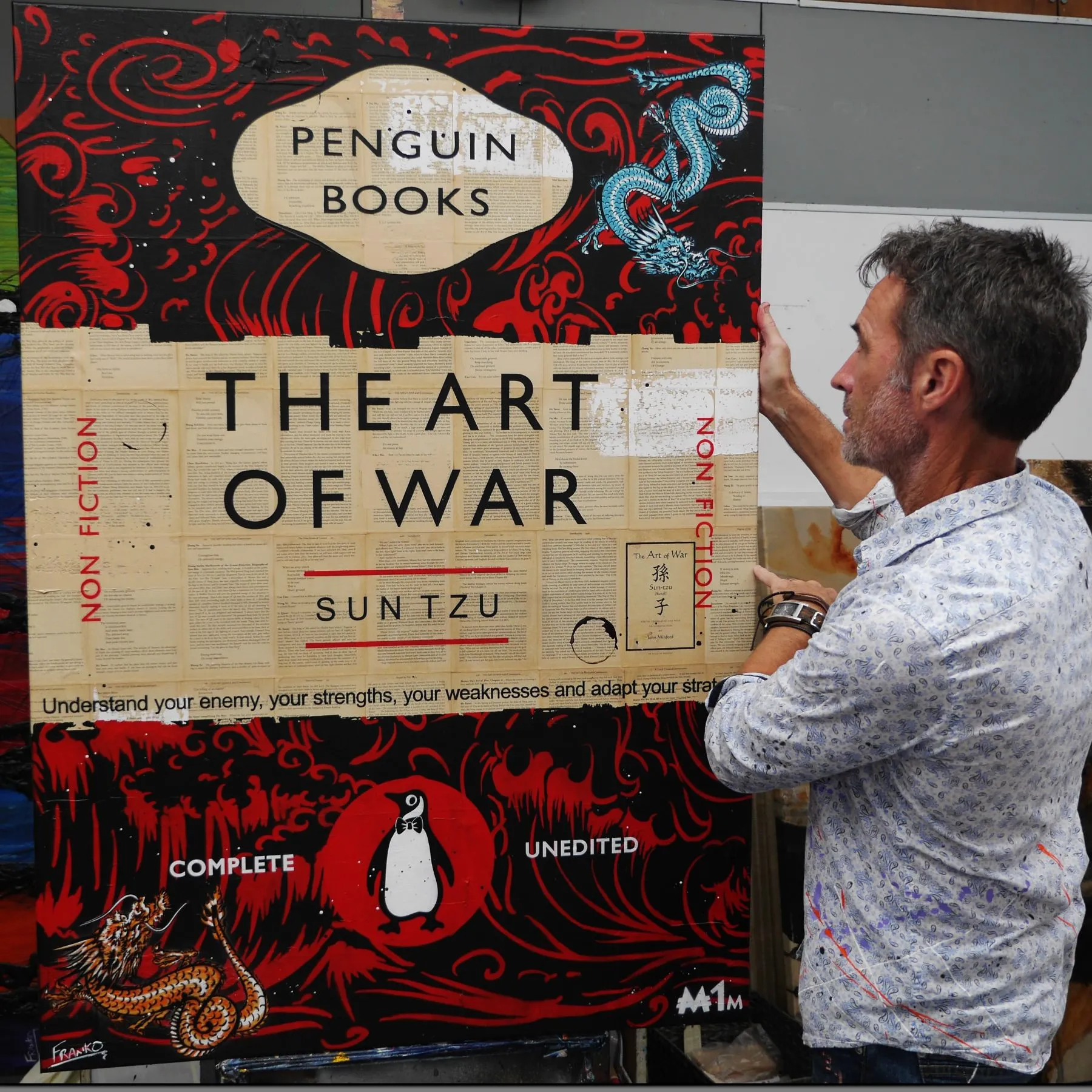 The Art 140cm x 100cm Urban Pop Book Club Painting (SOLD)